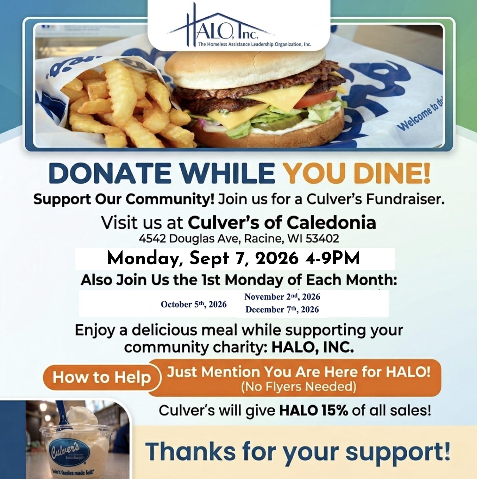 culvers dine